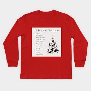 Pilates Christmas Kids Long Sleeve T-Shirt